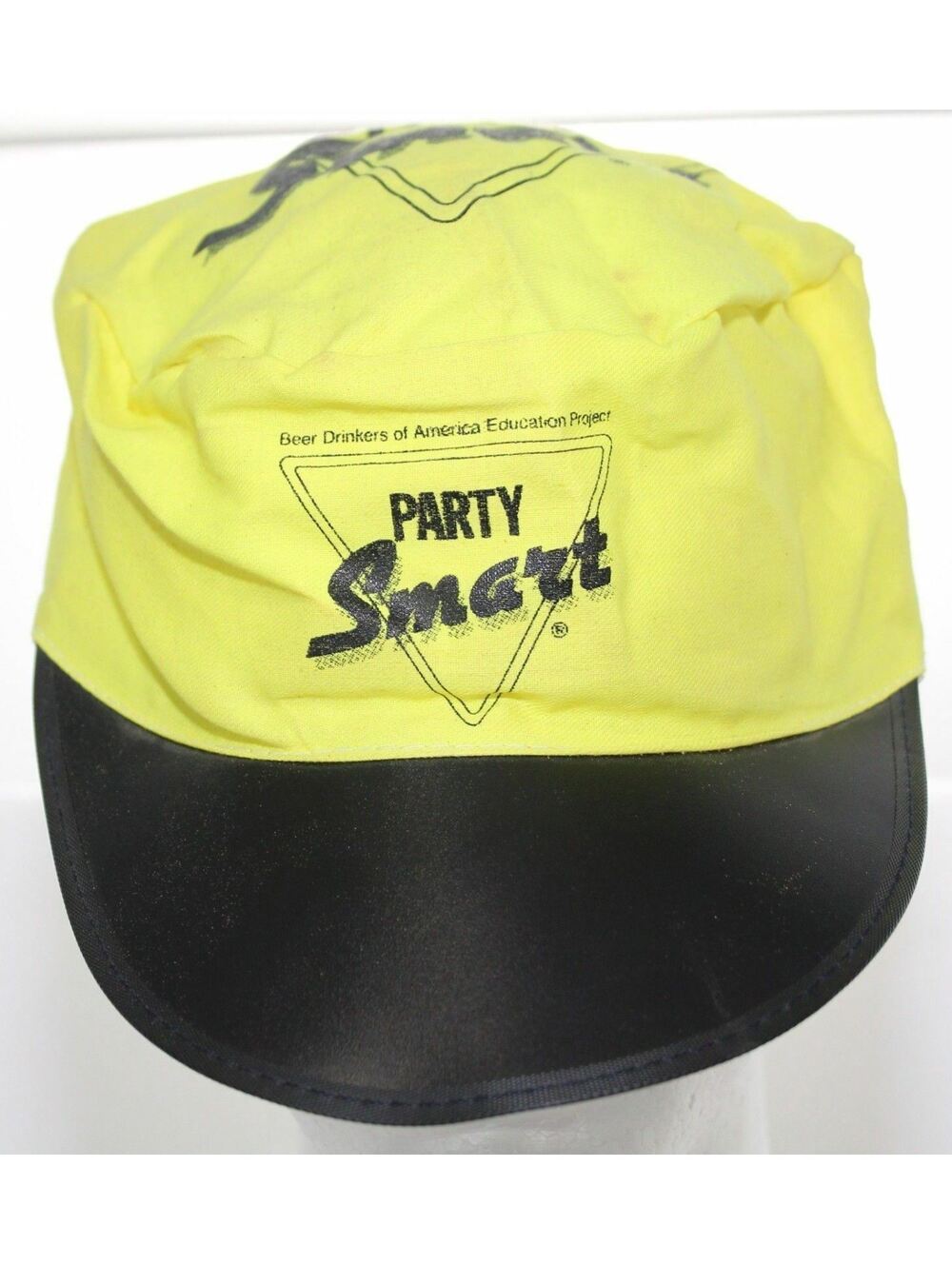 VTG Party Smart Beer Drinkers of America Education Project Hat Yellow Black Cap